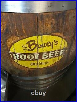 Rare! Vintage A&W And Boweys Old Style Rootbeer Barrel Soda Fountain 50gal