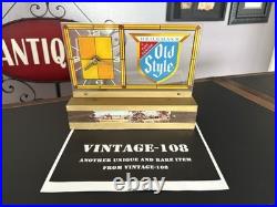 Rare Vintage G. Heileman Old Style Beer Cash Register Clock Sign, READ