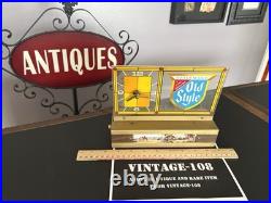 Rare Vintage G. Heileman Old Style Beer Cash Register Clock Sign, READ