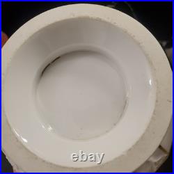 Rare Vintage Old Paris Style Raised Greek Design Footed Bowl Gilt Rim D 7 1/2