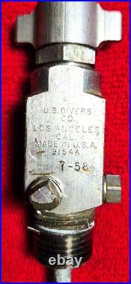 Rare Vintage US Divers Steel Tank with old style USD Valve Aqua-Lung