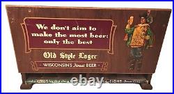 Rare Vtg Old Style Lager Beer Cigarette Dispenser Countertop Store AD Display