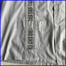 Rare Xl Cuban Shirt Platoon Vintage Old Clothes Embroidery Open Collar Aloha