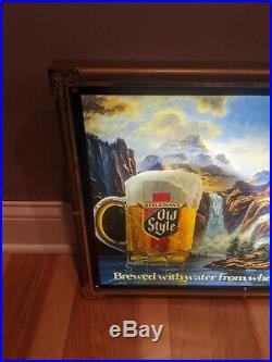 Read Description Vintage Heilemans Old Style Beer Waterfall Motion Lighted Sign