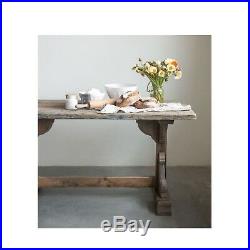 Recycled or Upcycled Wood Trestle Kitchen Table Old French Country Style