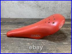 Red bmx seat vintage old school 80's elina style Cracked