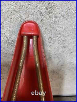 Red bmx seat vintage old school 80's elina style Cracked