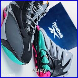 Reebok Blast Alamo Men US 13 Black Gray Blue Green Retro Basketball Street Heat