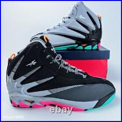 Reebok Blast Alamo Men US 13 Black Gray Blue Green Retro Basketball Street Heat