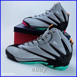 Reebok Blast Alamo Men US 13 Black Gray Blue Green Retro Basketball Street Heat