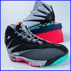 Reebok Blast Alamo Men US 13 Black Gray Blue Green Retro Basketball Street Heat