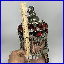 Reproduced from Old Pieces Vintage Style Small Turkmen Hat Metal Work Silk, P124