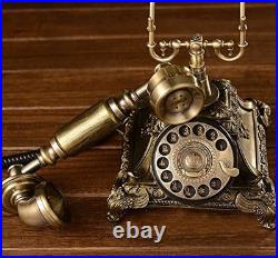 Resin Imitation Copper Vintage Style Rotary Retro Old Fashioned Rotary Dial H Resin Imitation Copper Vintage Style Rotary Retro Old Fashioned Rotary Dial H