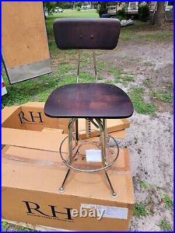 Restoration Hardware 1940S Vintage Style Toledo Bar Stool Chair NEW Old Stock