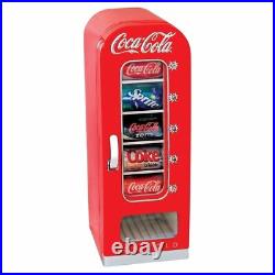 Retro Coca Cola Vending Fridge 10 Can Machine Mini Soda Refrigerator Coke Cooler