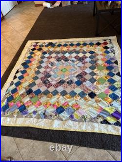 Retro Patch Work Quilt. Approximate 92 X 92