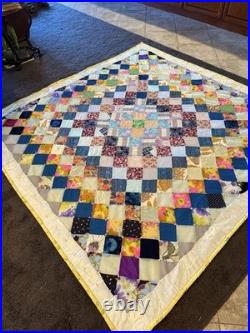 Retro Patch Work Quilt. Approximate 92 X 92