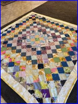 Retro Patch Work Quilt. Approximate 92 X 92