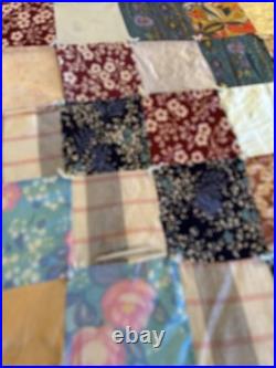 Retro Patch Work Quilt. Approximate 92 X 92