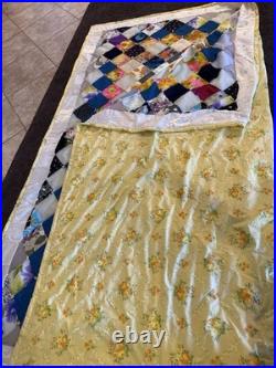 Retro Patch Work Quilt. Approximate 92 X 92
