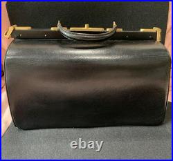 Retro Showa Vintage Old-Style Black Bag With Key Retro Showa Vintage Old-Style Black Bag With Key