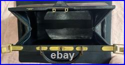 Retro Showa Vintage Old-Style Black Bag With Key Retro Showa Vintage Old-Style Black Bag With Key