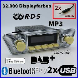 Retrosound San Diego DAB+ VW Karmann Ghia Ivory Oldtimer Radio USB SD306IV078068