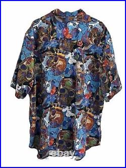 Robert Graham Cantle Skull Short Sleeve Sport Shirt Size 3XL Tropic Art To Wear