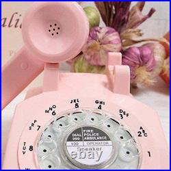 Rotary Dial Telephone 1960 Style Pink Retro Old Fashioned Vintage Phone Working