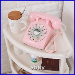 Rotary Dial Telephone 1960 Style Pink Retro Old Fashioned Vintage Phone Working