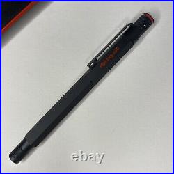 Rotring 600 Old Style Matte Black Fountain Pen F Nib Germany Unused NOS VTG
