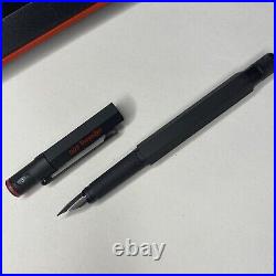 Rotring 600 Old Style Matte Black Fountain Pen F Nib Germany Unused NOS VTG