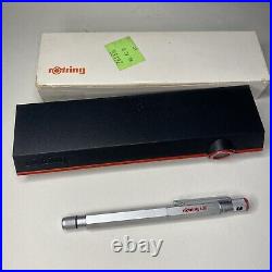 Rotring 600 Old Style Silver Fountain Pen F Nib Germany Unused NOS VTG 1990s