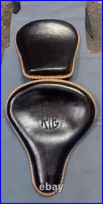 Royal enfield vintage style kabir singh leather seat with spring old style g2 Cl