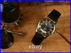 Russian USSR Cosmic style vintage OLD stock NEW watch Luch Lunnik MOON calendar