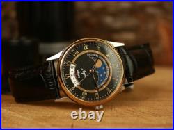 Russian USSR Cosmic style vintage OLD stock NEW watch Luch Lunnik MOON calendar