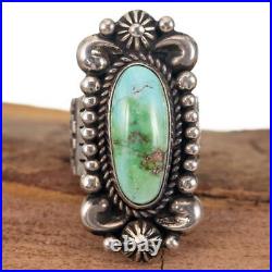 SONORAN GOLD Turquoise Ring Vintage Squash Blossom Style ALBERT JAKE 8 Old Pawn
