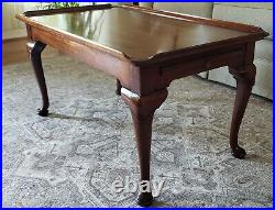 STATTON OLD TOWNE SOLID CHERRY QUEEN ANNE STYLE COFFEE TABLE withpull outs