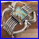 STUNNING-Navajo-TUFA-CAST-Bracelet-ROYSTON-Turquoise-Vintage-Old-Style-Cuff-01-salu