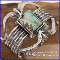 STUNNING Navajo TUFA CAST Bracelet ROYSTON Turquoise Vintage Old Style Cuff