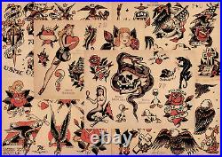 Sailor Jerry Traditional Vintage Style Tattoo Flash 48 Sheets 11x14 Old School A