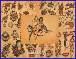 Sailor Jerry Traditional Vintage Style Tattoo Flash 50 Sheets 11x14 Old School
