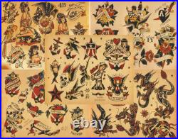 Sailor Jerry Traditional Vintage Style Tattoo Flash 50 Sheets 11x14 Old School