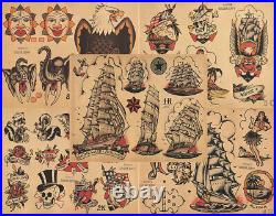 Sailor Jerry Traditional Vintage Style Tattoo Flash 50 Sheets 11x14 Old School 2