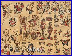 Sailor Jerry Traditional Vintage Style Tattoo Flash 50 Sheets 11x14 Old School 2