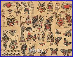 Sailor Jerry Traditional Vintage Style Tattoo Flash 50 Sheets 11x14 Old School 2