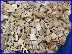 Scrabble Vintage 3100+ Wood Letters Tiles Old Style Engraved