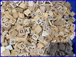 Scrabble Vintage 3100+ Wood Letters Tiles Old Style Engraved