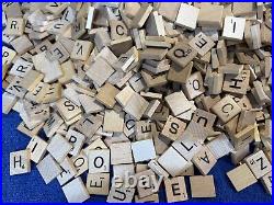 Scrabble Vintage 3100+ Wood Letters Tiles Old Style Engraved