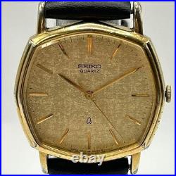 Seiko Vintage Watch Quartz Running New Battery Leather Band Old Style